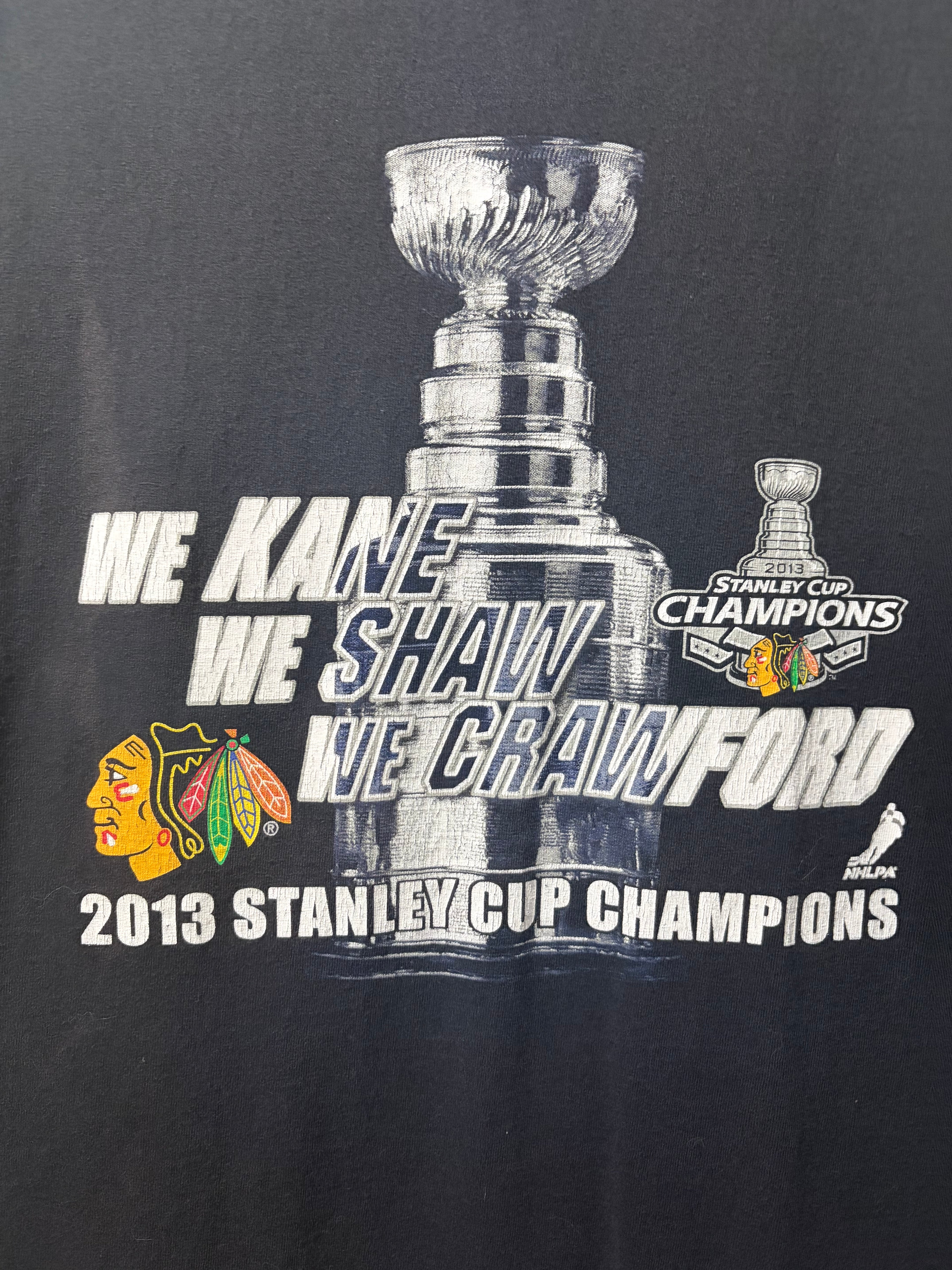 Blackhawks 2013 Kane/Shaw/Crawford T Shirt (Large)