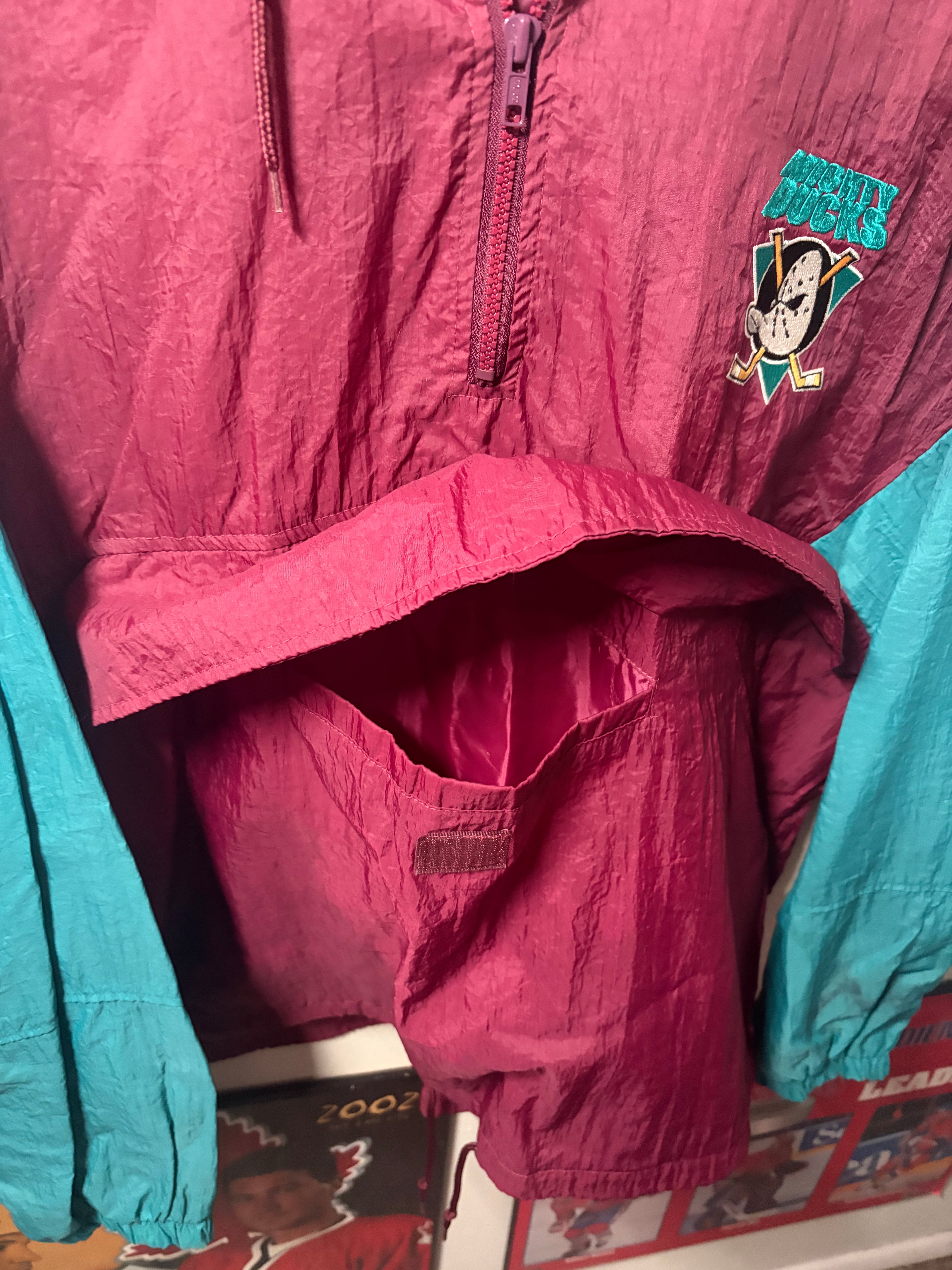 Vintage Anaheim Mighty Ducks Windbreaker Jacket (Large)