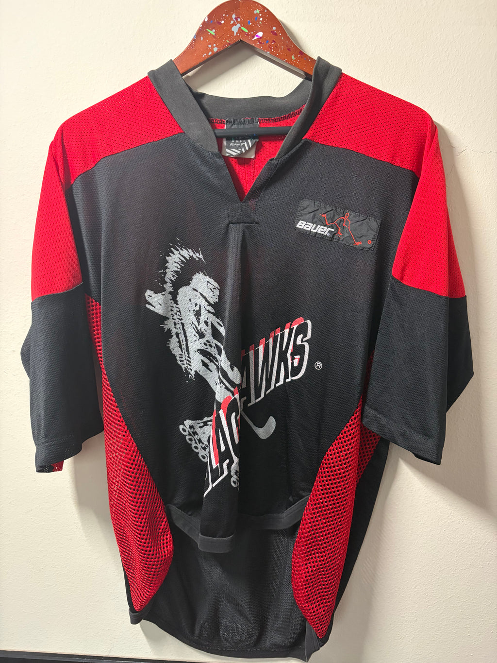Vintage Blackhawks Bauer Off-Ice Jersey (Medium)
