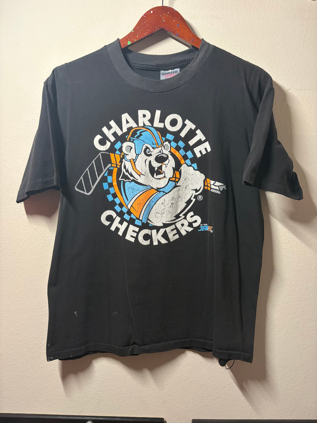 Vintage Charlottes Checkers IHL T Shirt (Large)