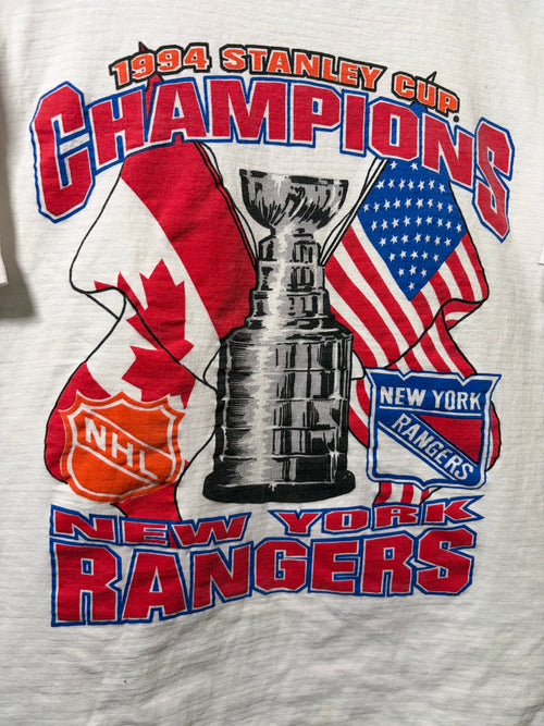 Vintage 1994 NY Rangers Stanley Cup Champs T Shirt (L)