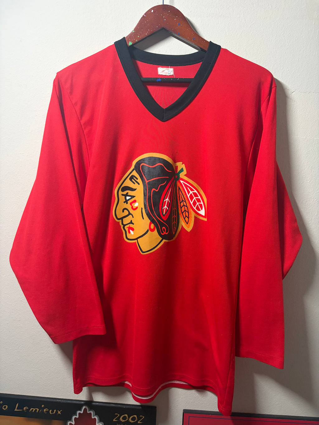 Vintage Blackhawks CCM 70s/80s Jersey (Medium)