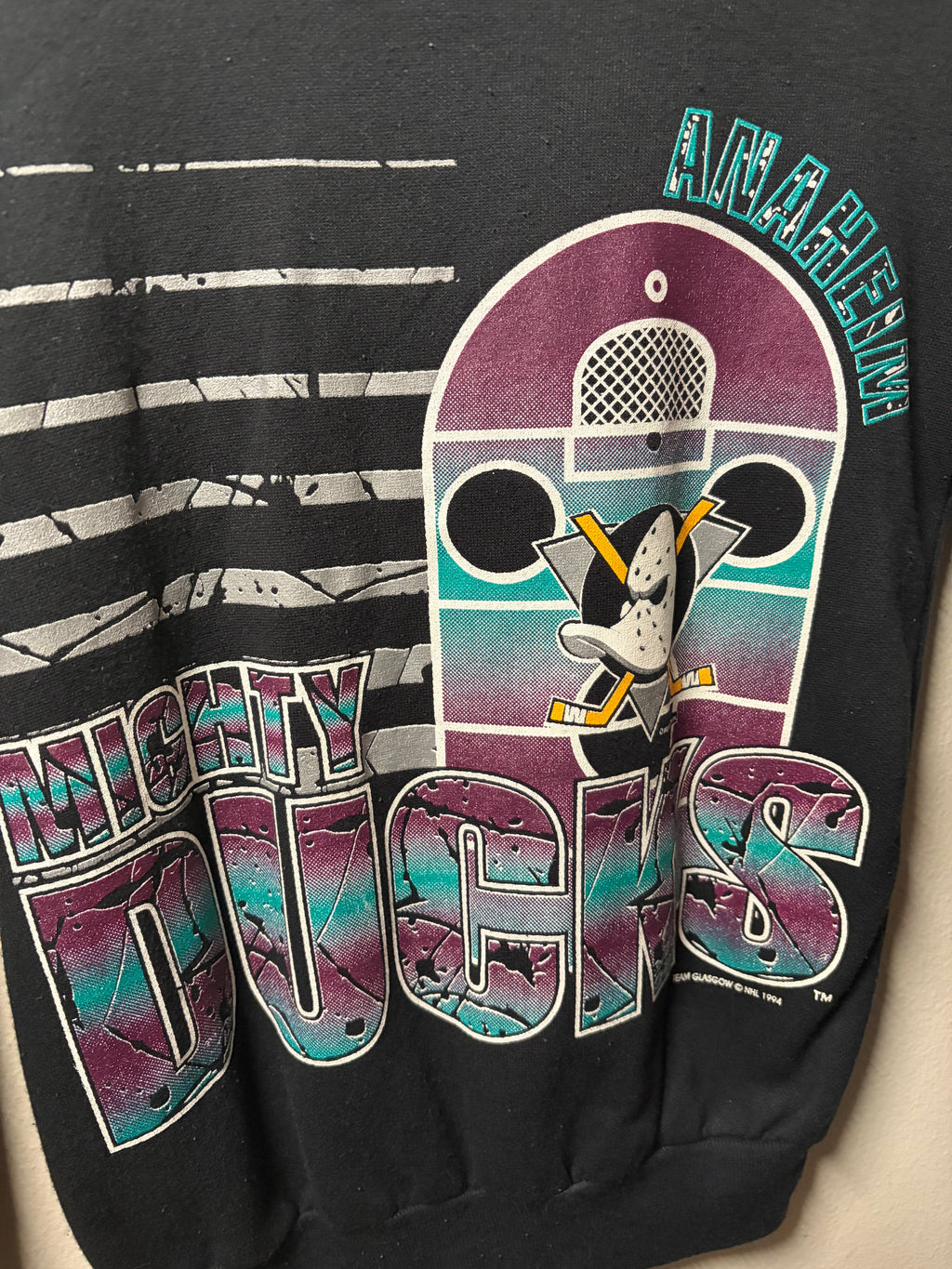 Vintage Anaheim Mighty Ducks Youth Hoodie (10/12)