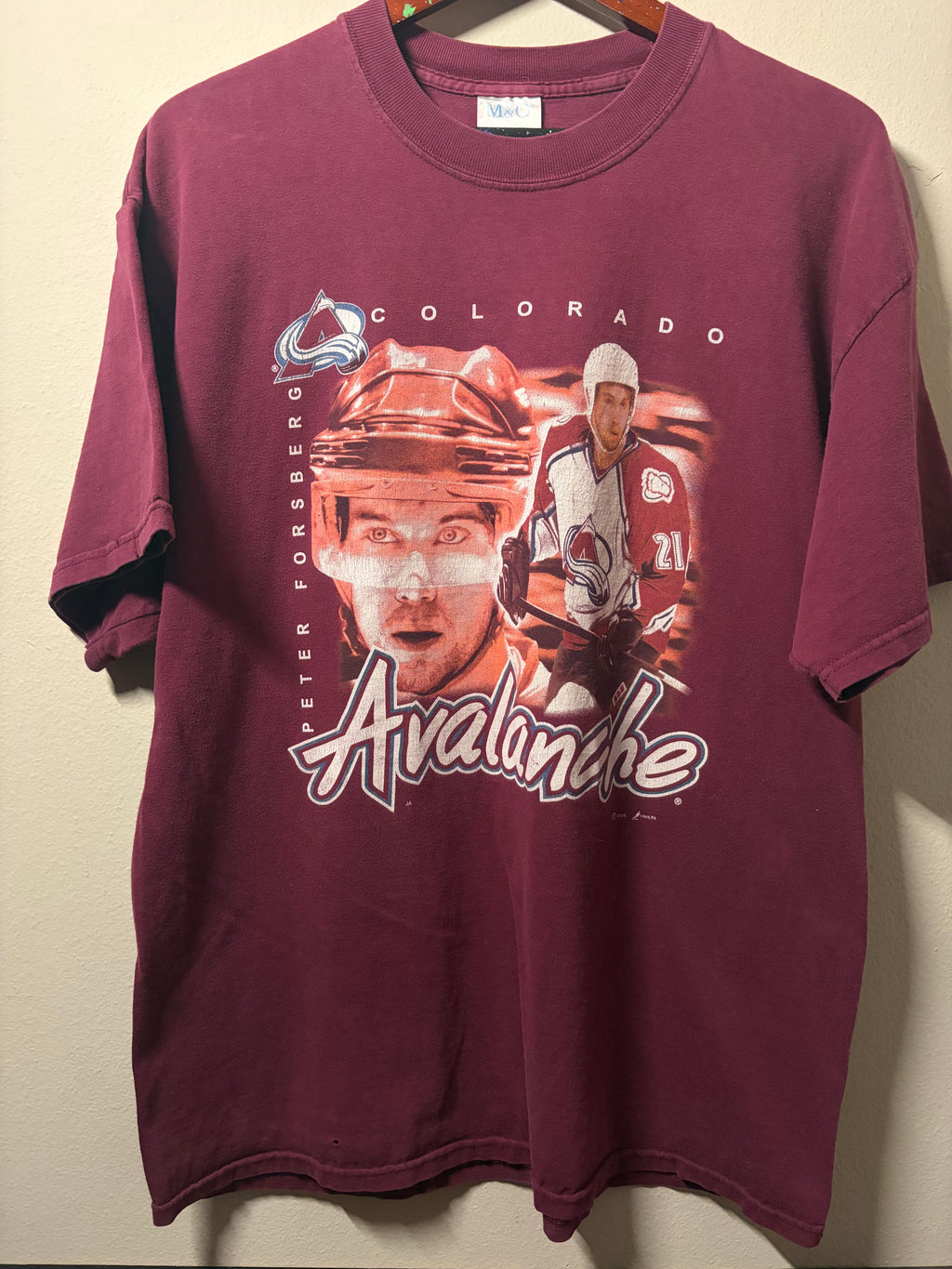 Vintage Peter Forsberg Avalanche T Shirt (XL)