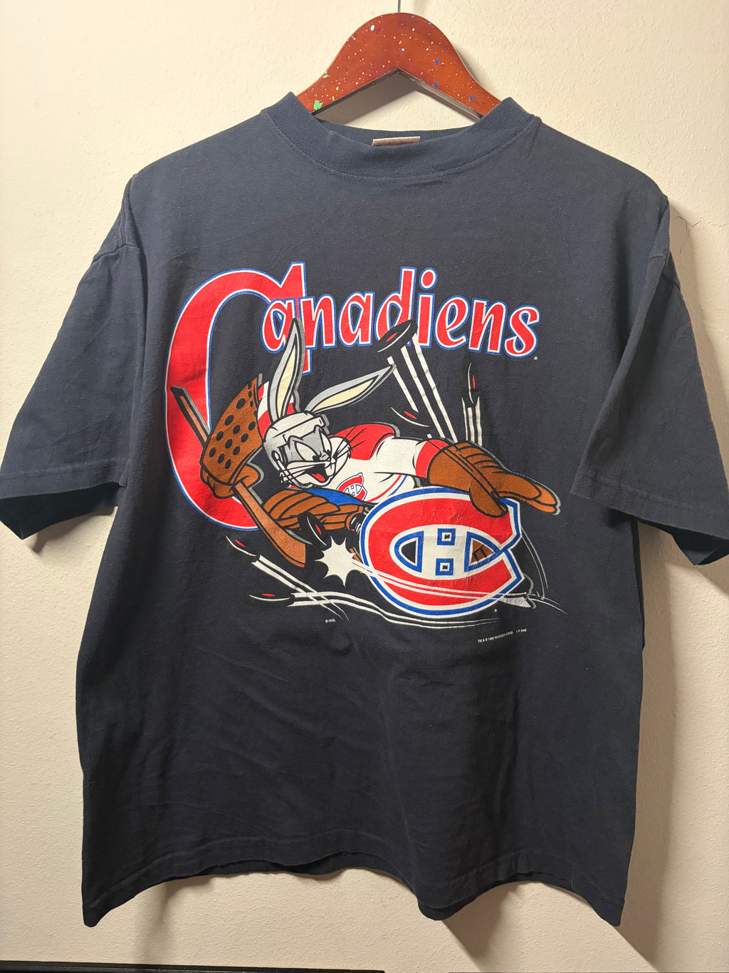 Vintage Montreal Canadiens Bugs Bunny T Shirt (L)