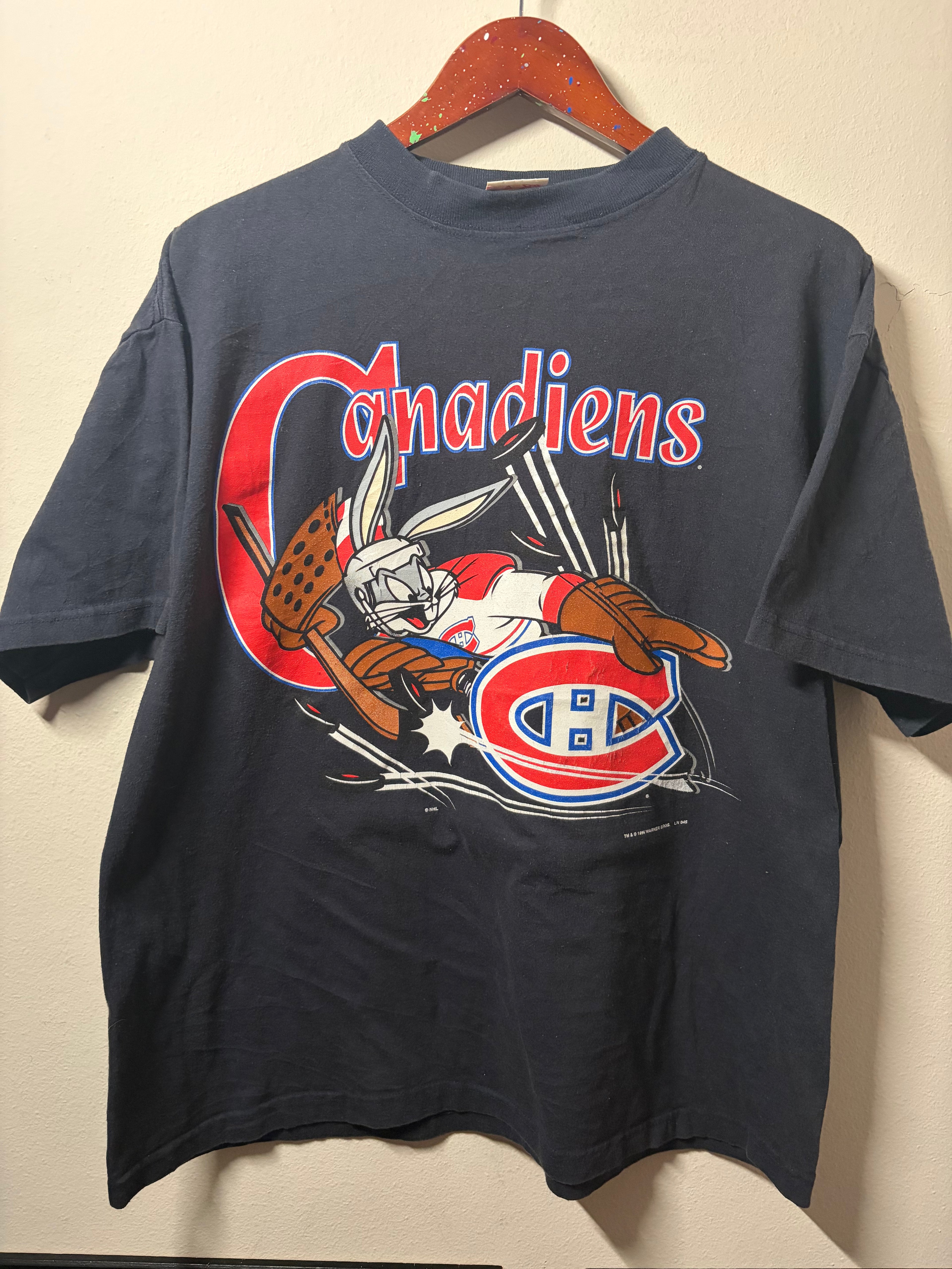 Vintage Montreal Canadiens Bugs Bunny T Shirt (L)