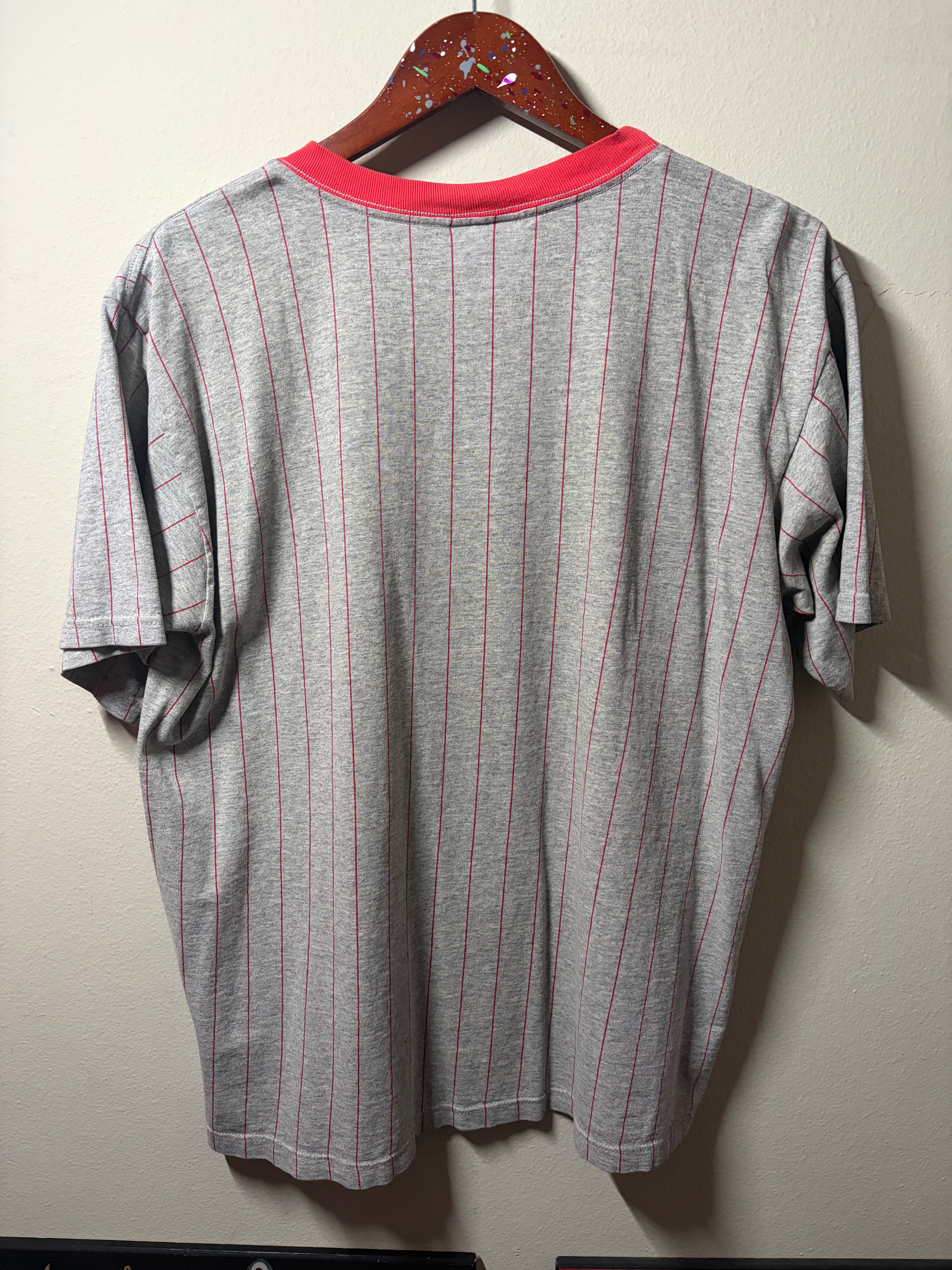 Vintage Blackhawks Pinstripe T Shirt (XL)
