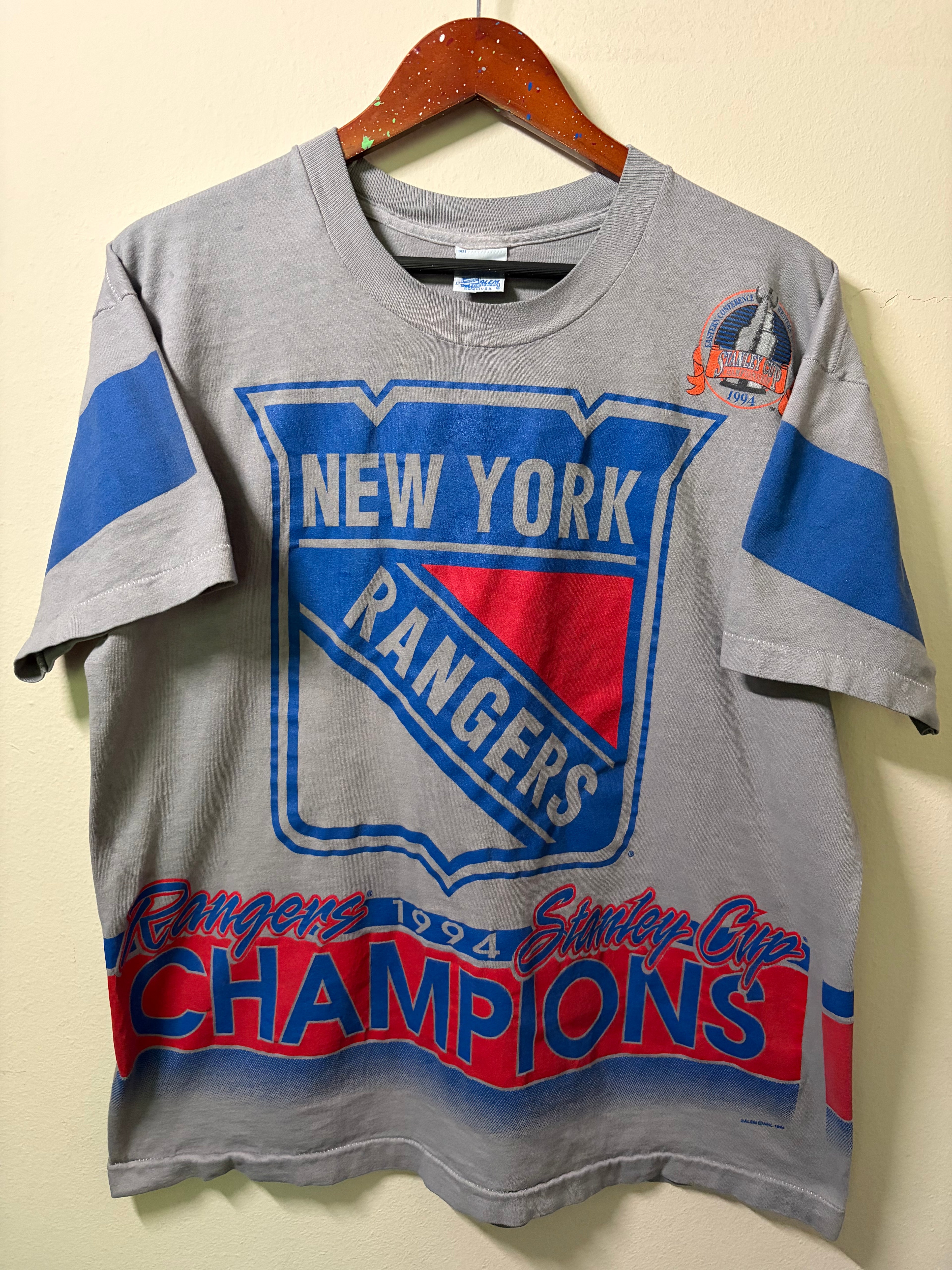 Vintage 1994 NY Rangers Stanley Cup Champs Salem Sportswear AOP (L)