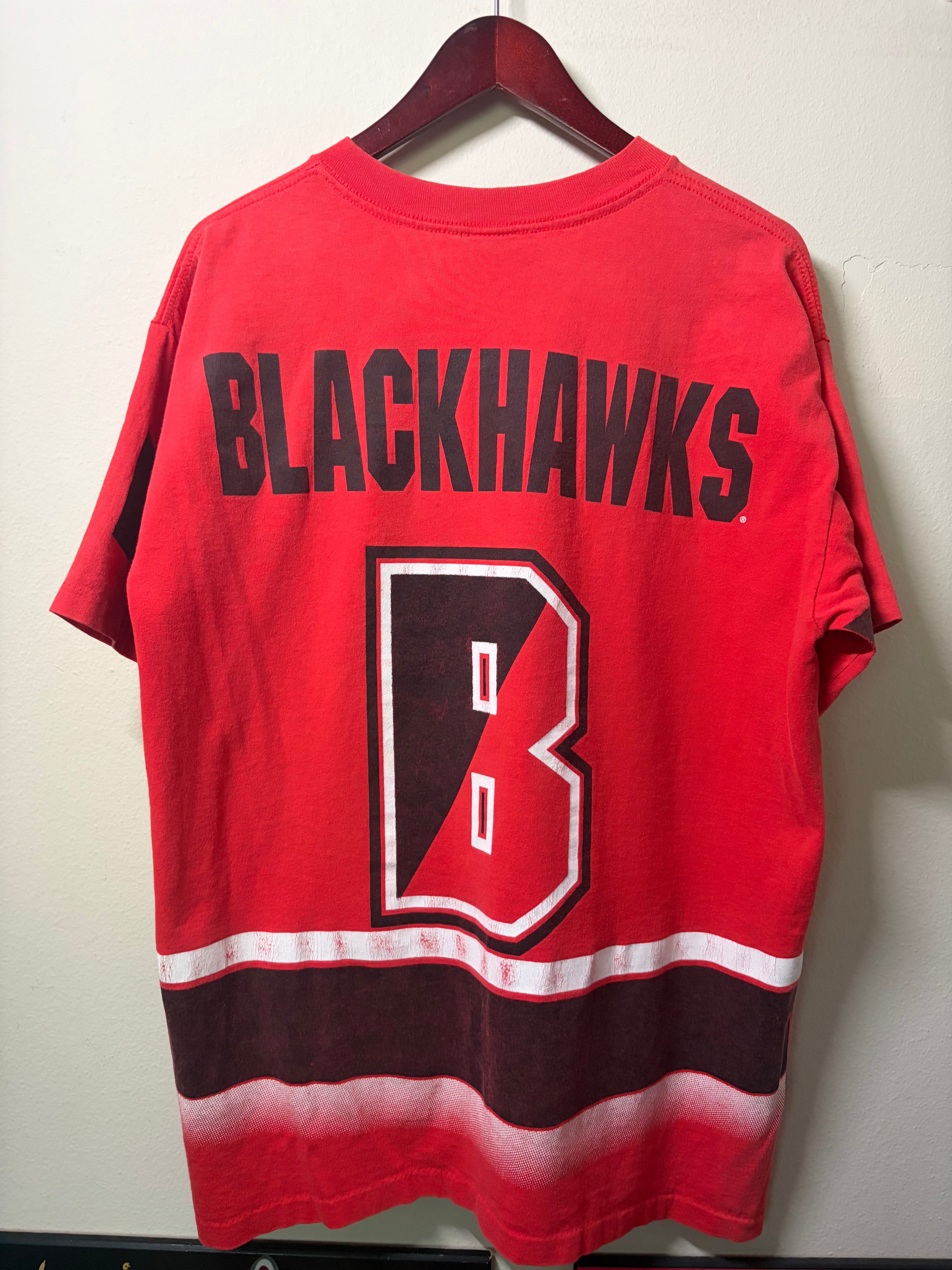 Vintage Blackhawks Salem Sportswear AOP T Shirt (L)