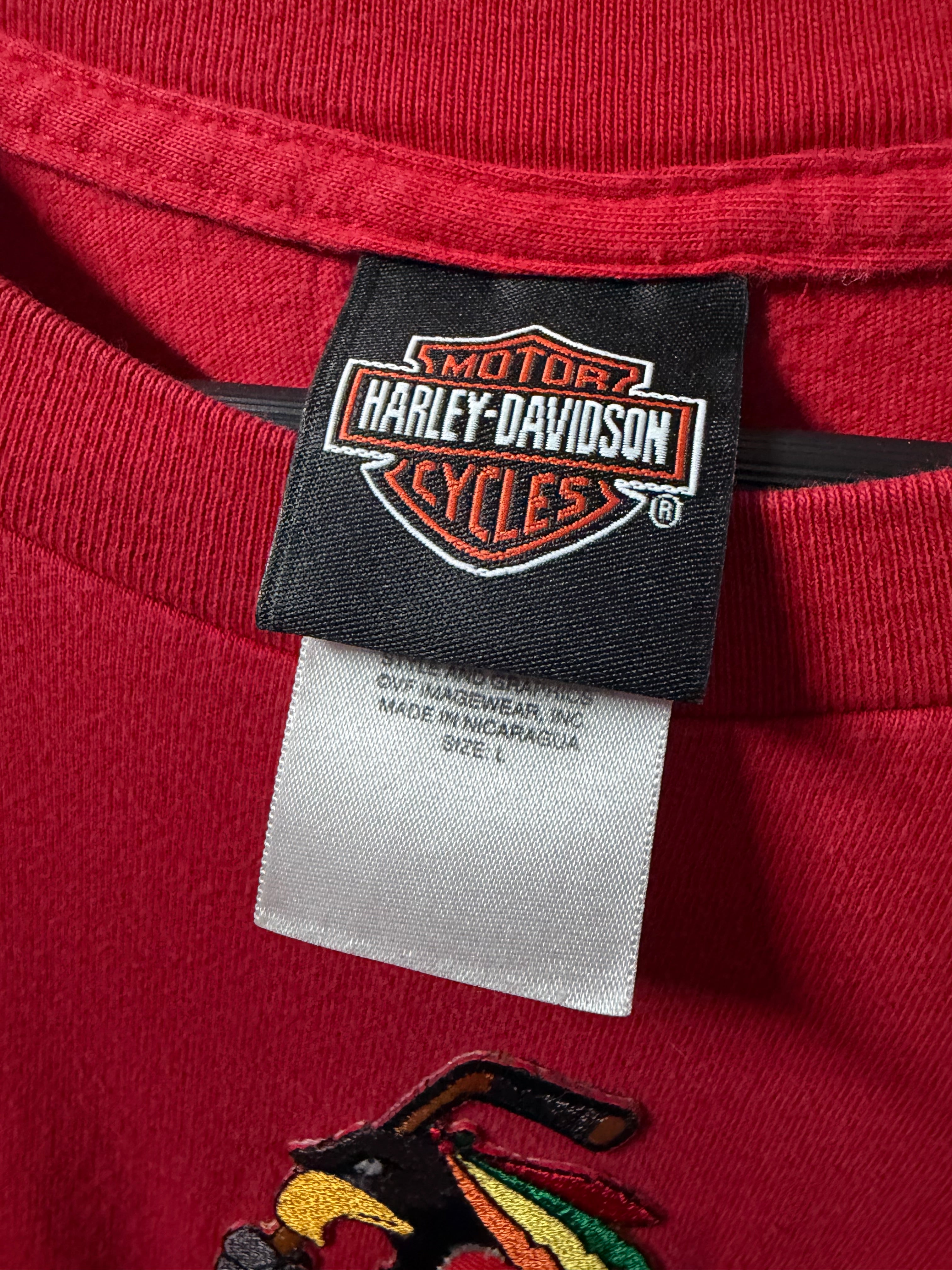 Blackhawks / HD Motorcycles “Upcycled” T Shirt (L)