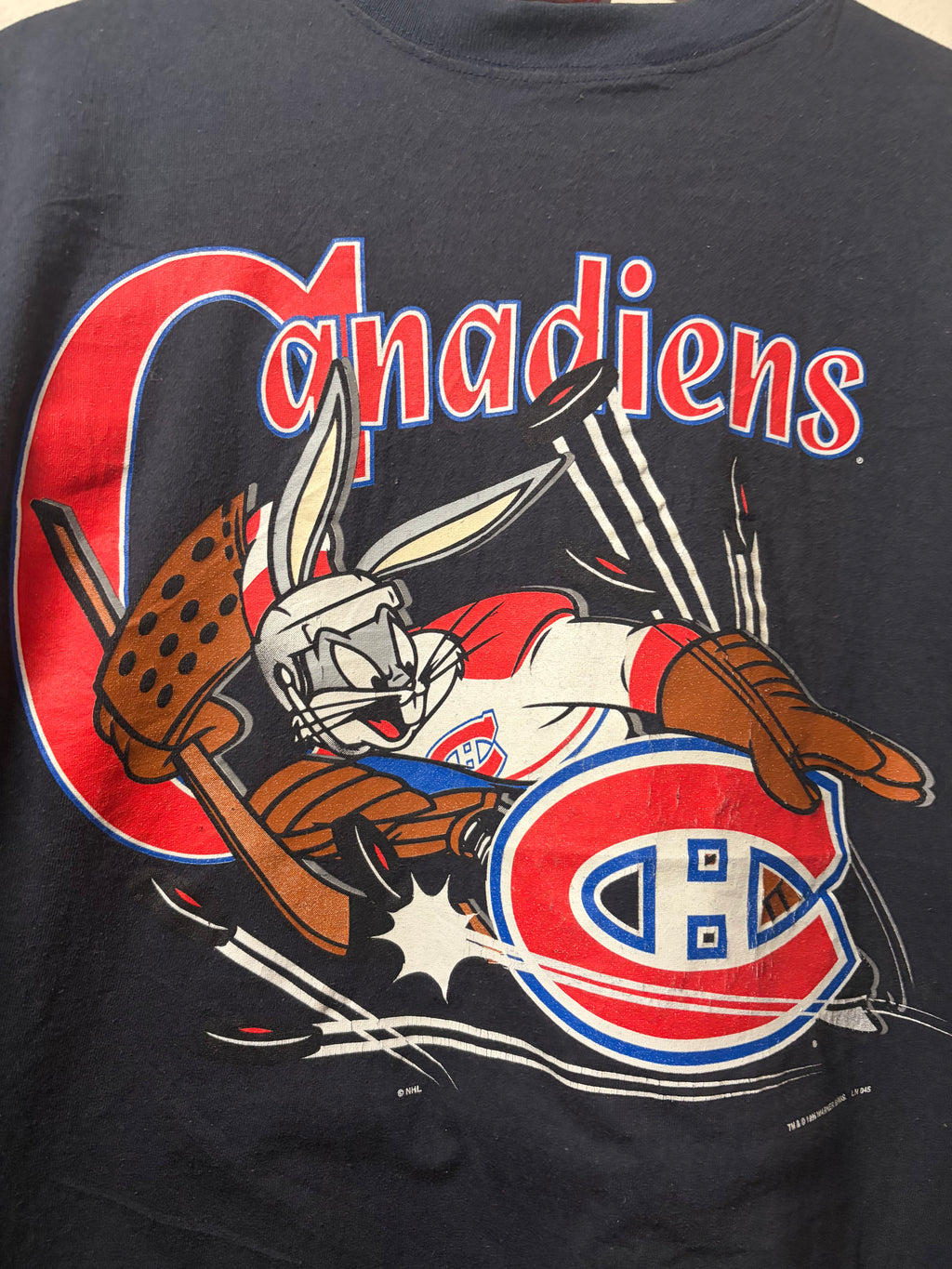 Vintage Montreal Canadiens Bugs Bunny T Shirt (L)