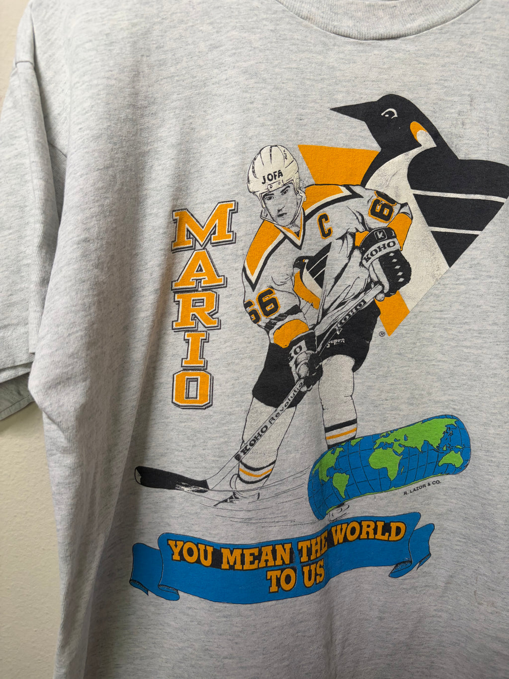 Vintage Mario Lemieux Penguins Tribute T Shirt (XL)