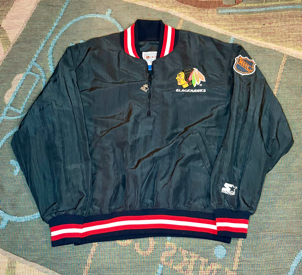 Vintage Blackhawks Started Q-Zip Jacket
