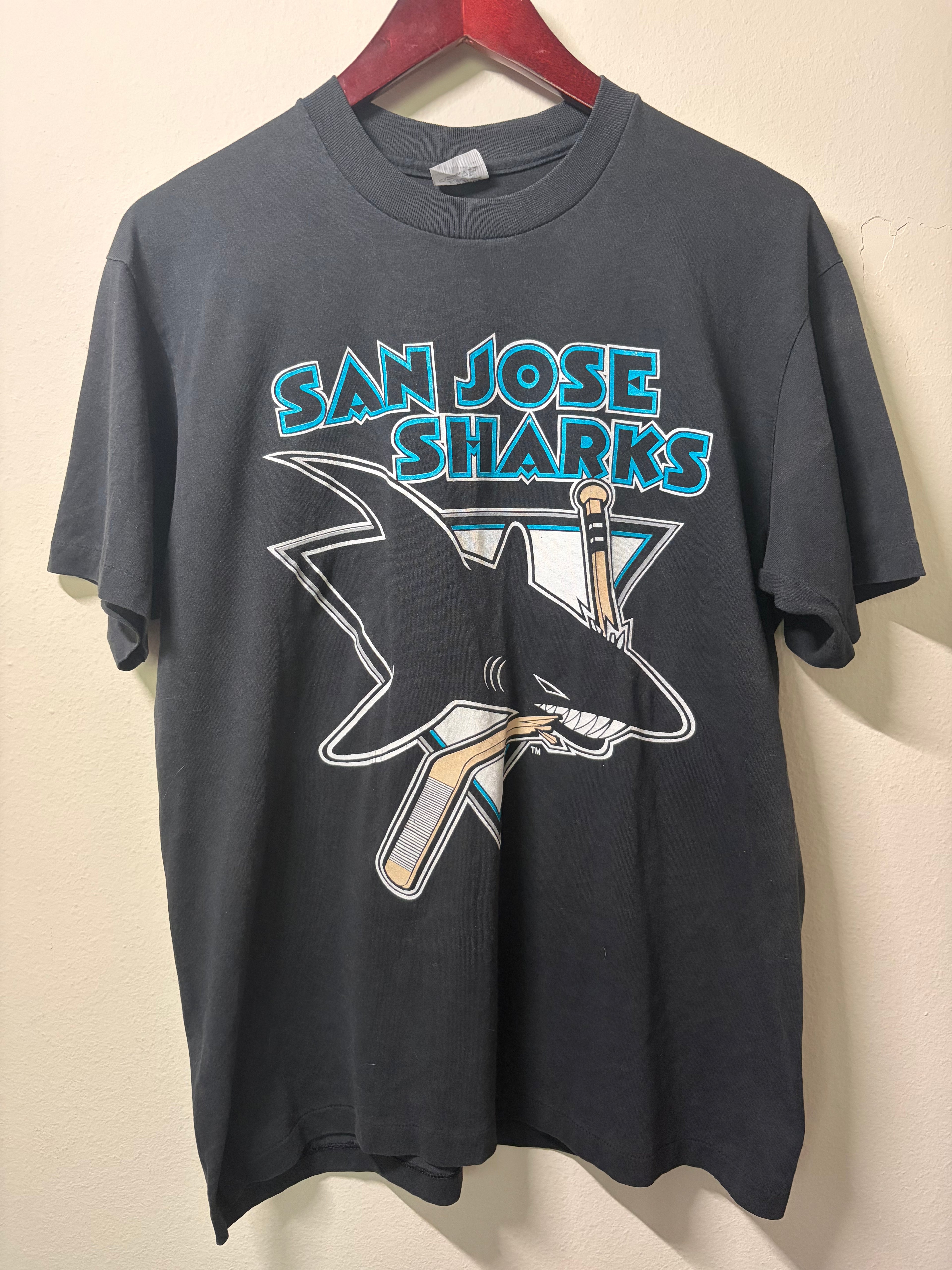 Vintage San Jose Sharks Logo T Shirt (Large)