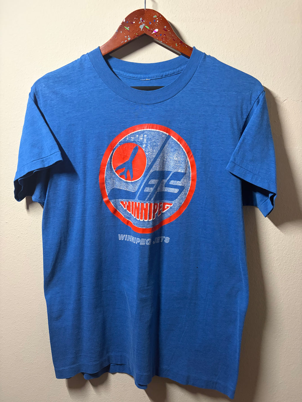 Vintage Winnipeg Jets T Shirt (Medium)
