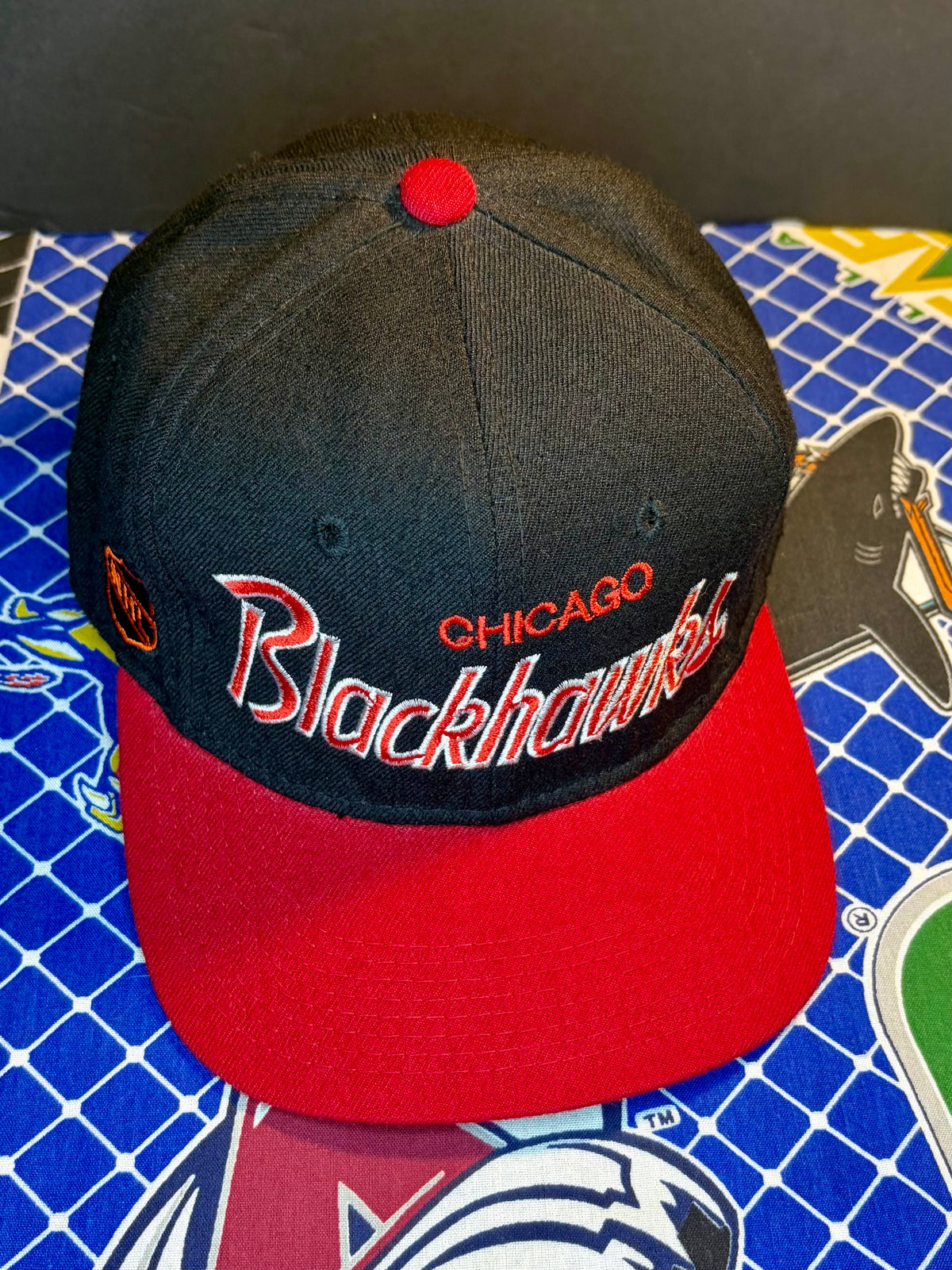 Vintage Blackhawks Sports Specialties Fitted “Script” Hat