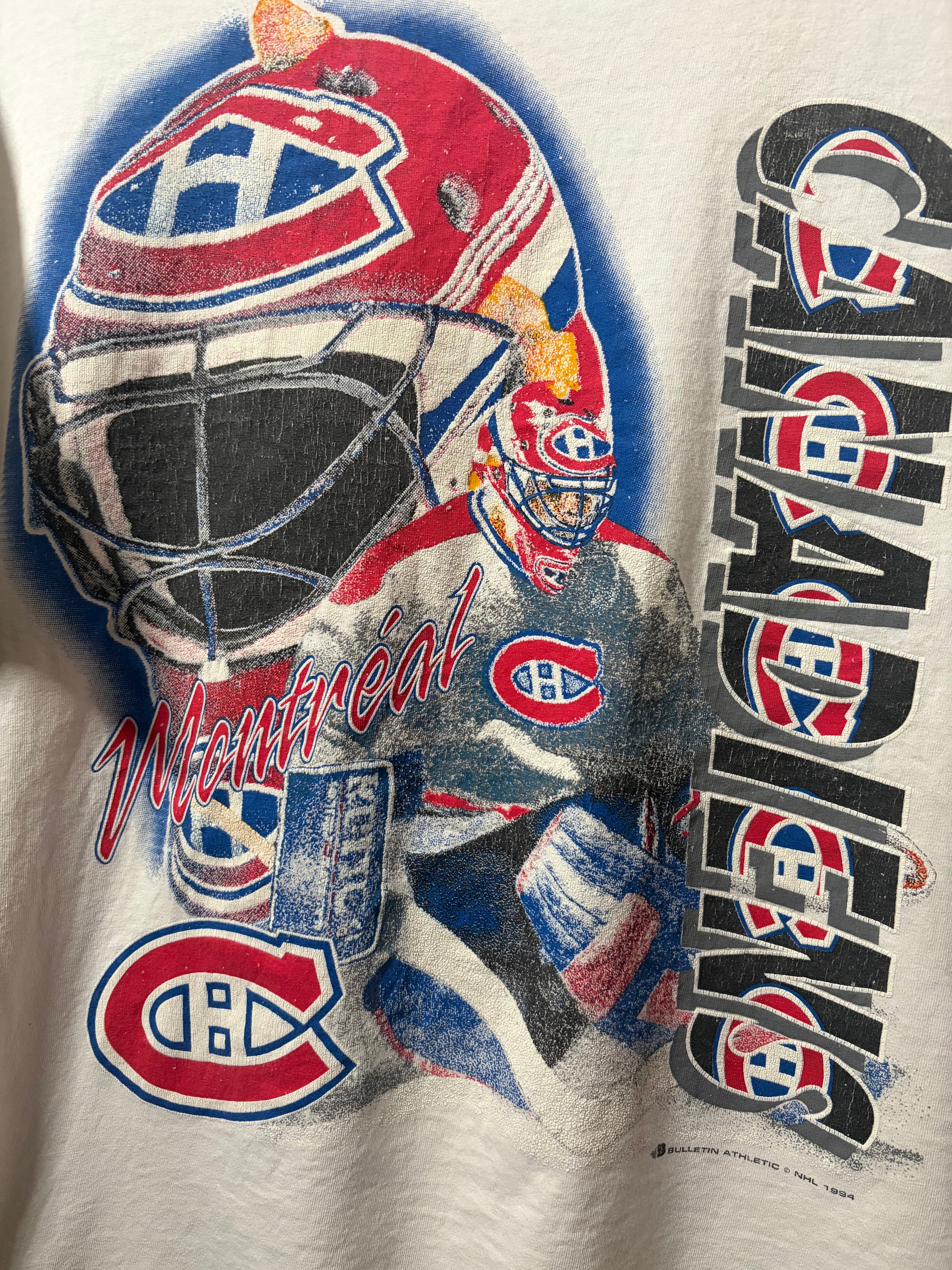 Vintage Montreal Canadiens Bulletin Athletic Goalie T Shirt (XL)